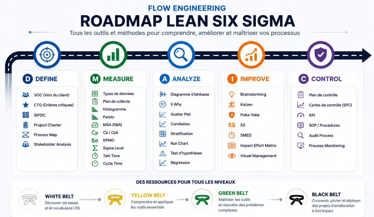 Roadmap Lean Six Sigma DMAIC - FLOW Engineering